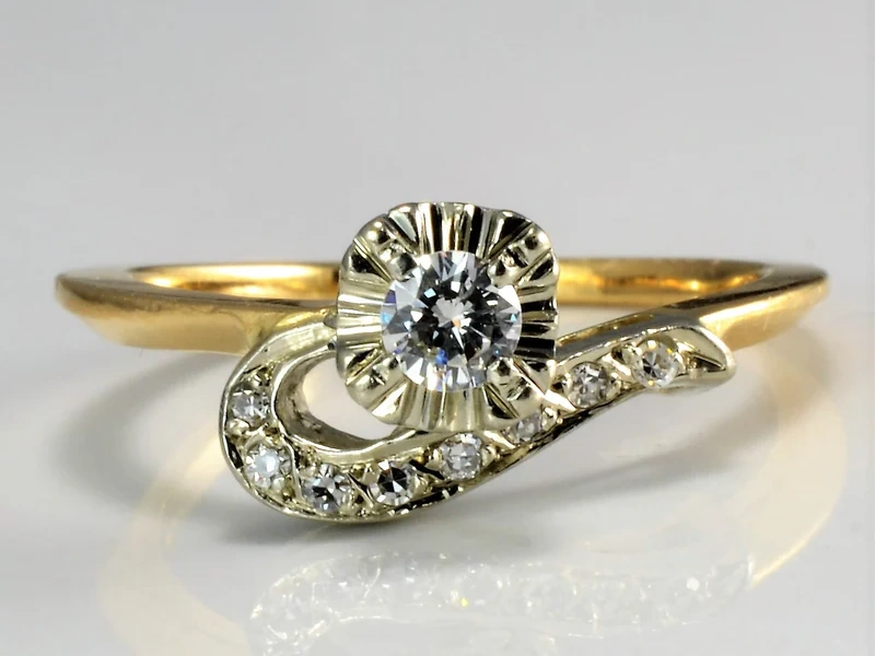 Bague contournée à grappes de diamants de 100 Ways Jewellery